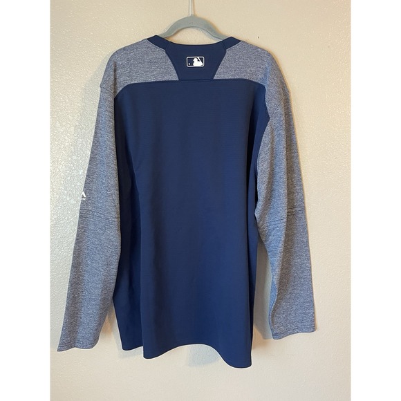 Men's 2XL NWOT Minnesota Twins Majestic Therma Base Crewneck Sweatshirt Blue - Picture 5 of 8